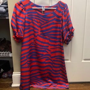 Size small blue and red dress